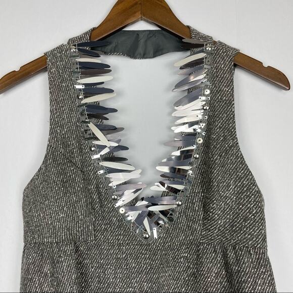 Anna Sui for Target | Metallic Embellished Boucle Tweed Wool Blend Jumper Dress - Picture 4 of 12